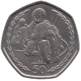 1997 TT FIFTY PENCE ISLE OF MAN ( LARGE ) - WORLD COINS - Cambridgeshire Coins