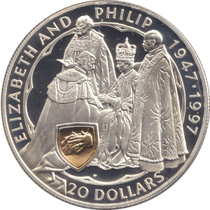 1997 TWENTY DOLLARS ELIZABETH AND PHILIP - WORLD COINS - Cambridgeshire Coins