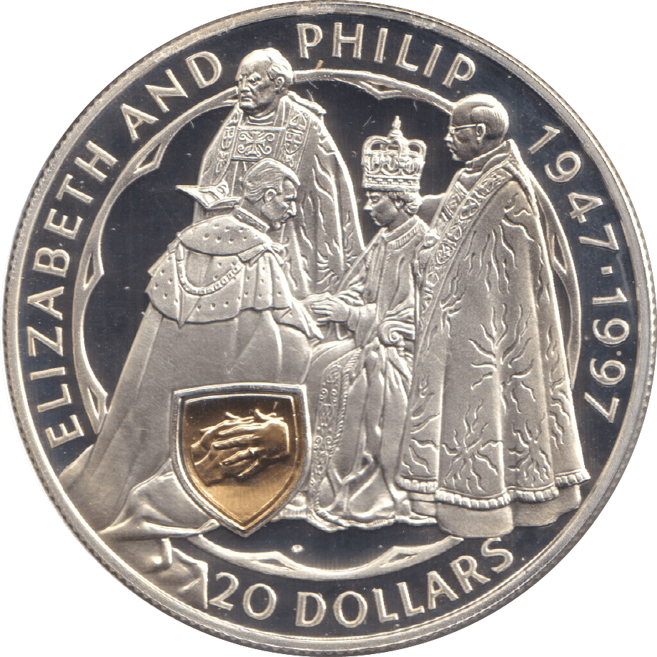 1997 TWENTY DOLLARS ELIZABETH AND PHILIP - WORLD COINS - Cambridgeshire Coins