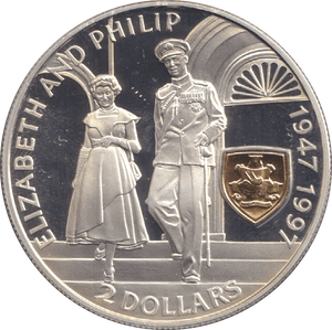 1997 TWO DOLLARS ELIZABETH AND PHILIP - WORLD COINS - Cambridgeshire Coins