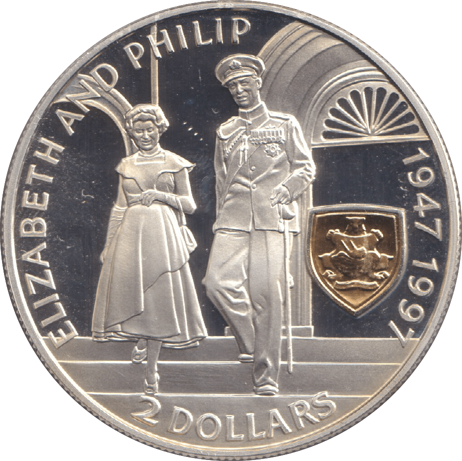 1997 TWO DOLLARS ELIZABETH AND PHILIP - WORLD COINS - Cambridgeshire Coins