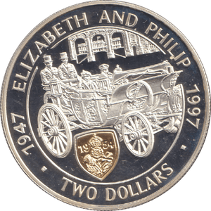 1997 TWO DOLLARS ELIZABETH AND PHILIP - WORLD COINS - Cambridgeshire Coins