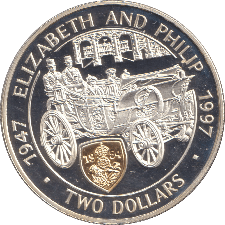 1997 TWO DOLLARS ELIZABETH AND PHILIP - WORLD COINS - Cambridgeshire Coins