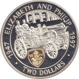 1997 TWO DOLLARS ELIZABETH AND PHILIP - WORLD COINS - Cambridgeshire Coins