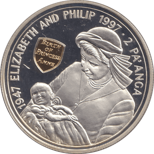 1997 TWO PA'ANGA ELIZABETH AND PHILIP - WORLD COINS - Cambridgeshire Coins