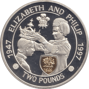 1997 TWO POUNDS ELIZABETH AND PHILIP - WORLD COINS - Cambridgeshire Coins