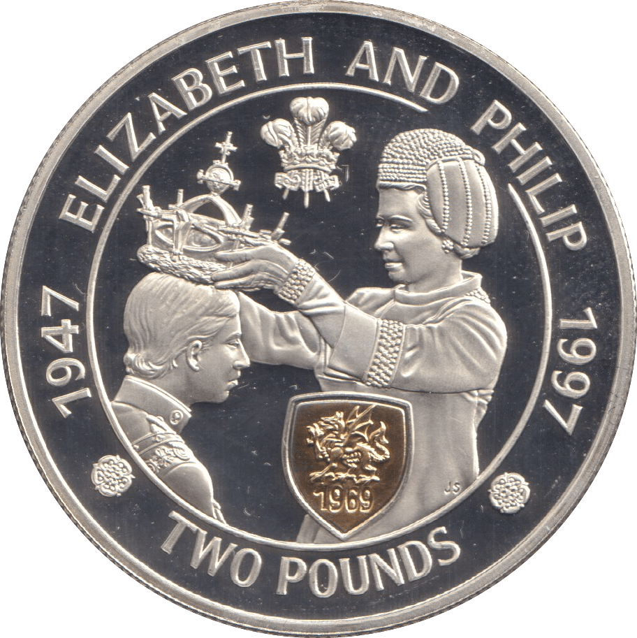 1997 TWO POUNDS ELIZABETH AND PHILIP - WORLD COINS - Cambridgeshire Coins