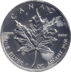 1998 1 OZ .999 FINE SILVER 5 DOLLARS CANADA - SILVER WORLD COINS - Cambridgeshire Coins