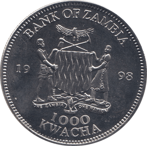 1998 1000 KWACHA - WORLD COINS - Cambridgeshire Coins