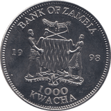 1998 1000 KWACHA - WORLD COINS - Cambridgeshire Coins