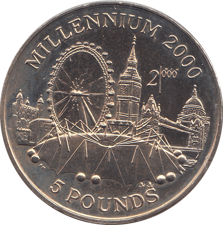 1998 5 POUNDS MILLENIUM ( BU ) - WORLD COINS - Cambridgeshire Coins