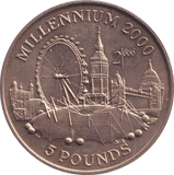 1998 5 POUNDS MILLENIUM - WORLD COINS - Cambridgeshire Coins