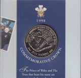 1998 BRILLIANT UNCIRCULATED £5 COIN PRESENTATION PRINCE OF WALES 50TH BIRTHDAY - £5 BU PACK - Cambridgeshire Coins