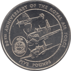 1998 FIVE POUNDS 80TH ANNIVERSARY OF THE RAF - £5 BU - Cambridgeshire Coins