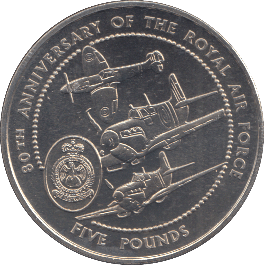 1998 FIVE POUNDS 80TH ANNIVERSARY OF THE RAF - £5 BU - Cambridgeshire Coins
