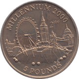 1998 FIVE POUNDS GIBRALTAR - WORLD COINS - Cambridgeshire Coins