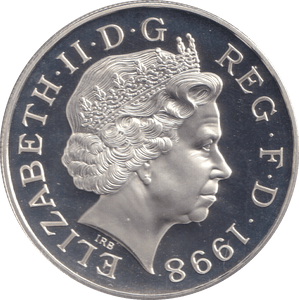 1998 FIVE POUNDS SILVER PROOF CHARLES 50TH BIRTHDAY - £5 Silver Proof - Cambridgeshire Coins