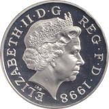 1998 FIVE POUNDS SILVER PROOF CHARLES 50TH BIRTHDAY - £5 Silver Proof - Cambridgeshire Coins