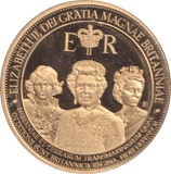1998 GOLD PLATED COMMEMORATIVE MEDALLION QUEEN ELIZABETH II - WORLD COINS - Cambridgeshire Coins