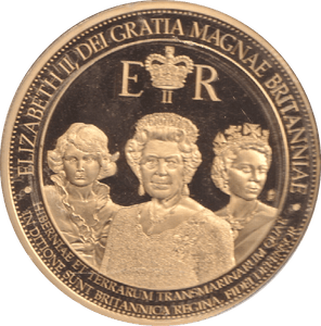 1998 GOLD PLATED COMMEMORATIVE MEDALLION QUEEN ELIZABETH II - WORLD COINS - Cambridgeshire Coins