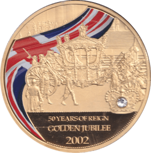 1998 GOLD PLATED COMMEMORATIVE MEDALLION QUEEN ELIZABETH II - WORLD COINS - Cambridgeshire Coins