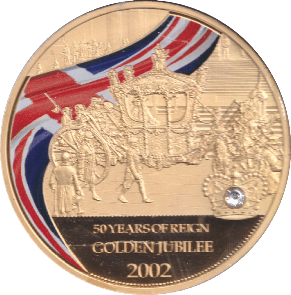 1998 GOLD PLATED COMMEMORATIVE MEDALLION QUEEN ELIZABETH II - WORLD COINS - Cambridgeshire Coins