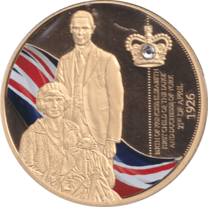 1998 GOLD PLATED COMMEMORATIVE MEDALLION QUEEN ELIZABETH II - WORLD COINS - Cambridgeshire Coins