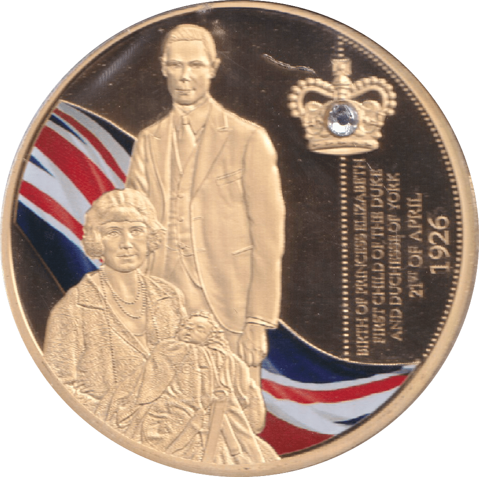 1998 GOLD PLATED COMMEMORATIVE MEDALLION QUEEN ELIZABETH II - WORLD COINS - Cambridgeshire Coins