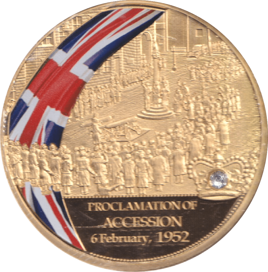 1998 GOLD PLATED COMMEMORATIVE MEDALLION QUEEN ELIZABETH II - WORLD COINS - Cambridgeshire Coins