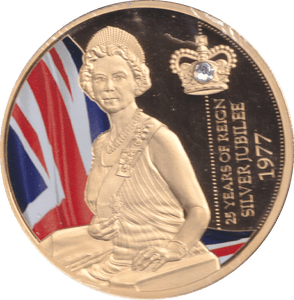 1998 GOLD PLATED COMMEMORATIVE MEDALLION QUEEN ELIZABETH II - WORLD COINS - Cambridgeshire Coins