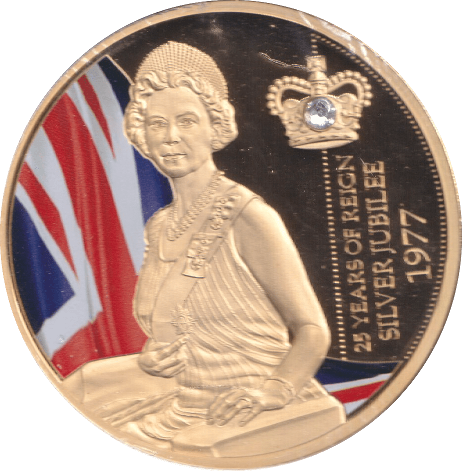 1998 GOLD PLATED COMMEMORATIVE MEDALLION QUEEN ELIZABETH II - WORLD COINS - Cambridgeshire Coins