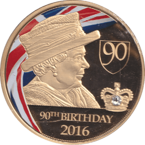 1998 GOLD PLATED COMMEMORATIVE MEDALLION QUEEN ELIZABETH II - WORLD COINS - Cambridgeshire Coins