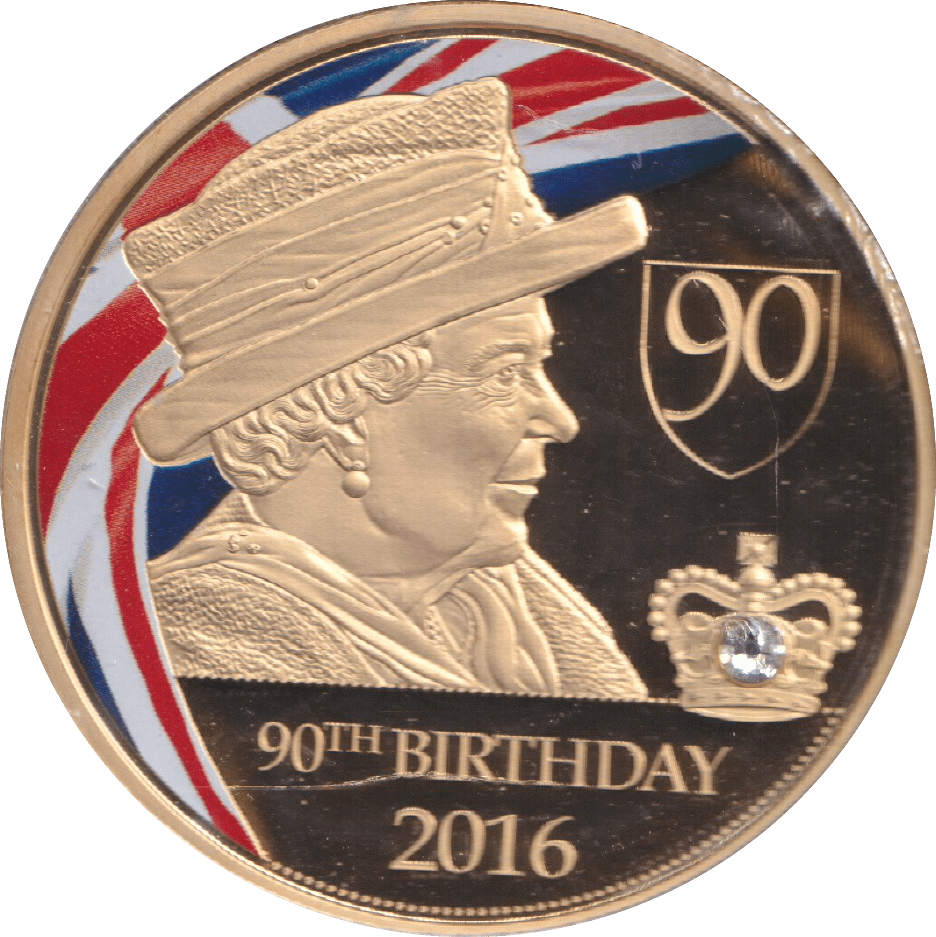 1998 GOLD PLATED COMMEMORATIVE MEDALLION QUEEN ELIZABETH II - WORLD COINS - Cambridgeshire Coins