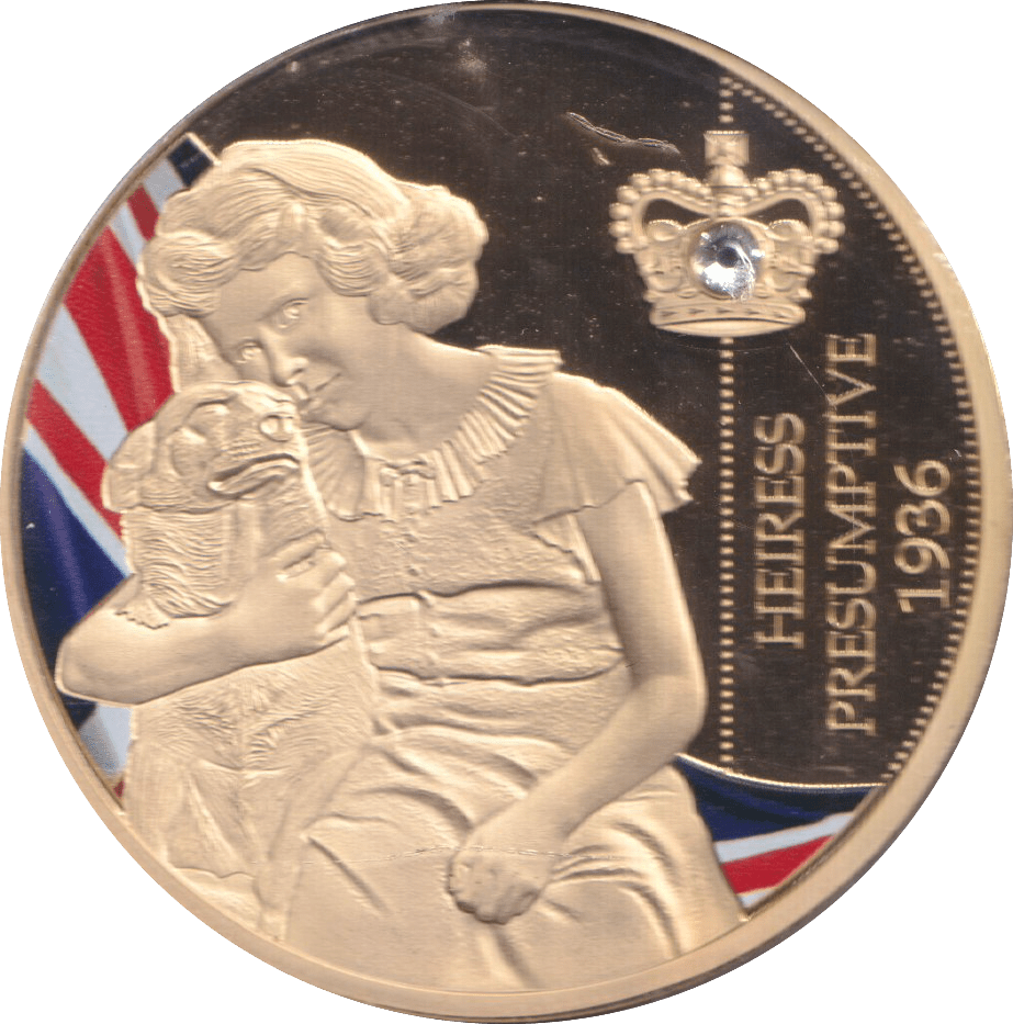 1998 GOLD PLATED COMMEMORATIVE MEDALLION QUEEN ELIZABETH II - WORLD COINS - Cambridgeshire Coins