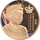 1998 GOLD PLATED COMMEMORATIVE MEDALLION QUEEN ELIZABETH II - WORLD COINS - Cambridgeshire Coins