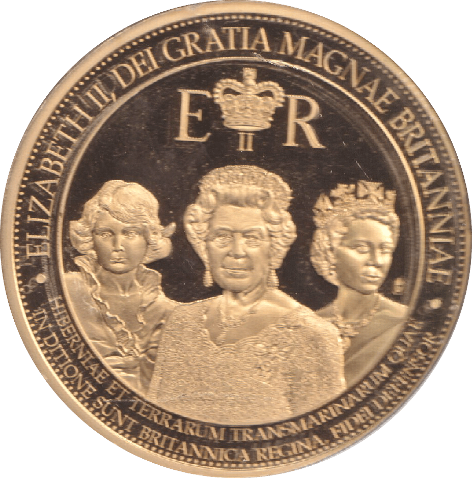 1998 GOLD PLATED COMMEMORATIVE MEDALLION QUEEN ELIZABETH II - WORLD COINS - Cambridgeshire Coins