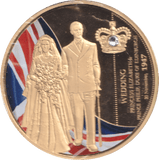 1998 GOLD PLATED COMMEMORATIVE MEDALLION QUEEN ELIZABETH II - WORLD COINS - Cambridgeshire Coins