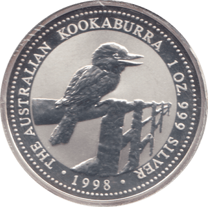 1998 KOOKABURRA 1 OZ .999 FINE SILVER AUSTRALIA DOLLAR - SILVER WORLD COINS - Cambridgeshire Coins