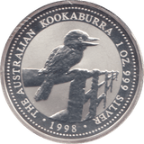 1998 KOOKABURRA 1 OZ .999 FINE SILVER AUSTRALIA DOLLAR - SILVER WORLD COINS - Cambridgeshire Coins