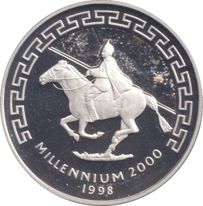 1998 MONGOLIA 500 TUGRIK 2000 MILLENIUM - SILVER WORLD COINS - Cambridgeshire Coins