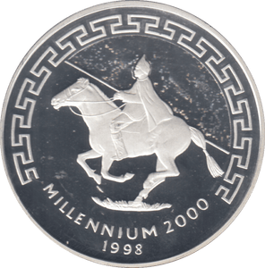 1998 MONGOLIA 500 TUGRIK SILVER PROOF - WORLD COINS - Cambridgeshire Coins