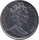 1998 ONE CROWN BIRMAN CAT ISLE OF MAN - WORLD COINS - Cambridgeshire Coins