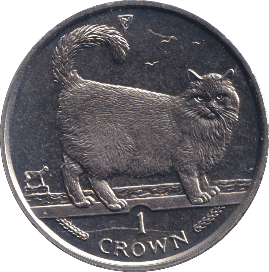 1998 ONE CROWN BIRMAN CAT ISLE OF MAN - WORLD COINS - Cambridgeshire Coins