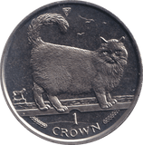 1998 ONE CROWN BIRMAN CAT ISLE OF MAN - WORLD COINS - Cambridgeshire Coins