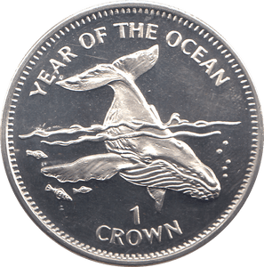 1998 ONE CROWN YEAR OF THE OCEAN - WORLD COINS - Cambridgeshire Coins