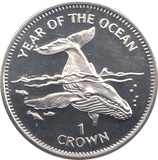 1998 ONE CROWN YEAR OF THE OCEAN - WORLD COINS - Cambridgeshire Coins