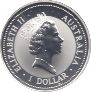 1998 ONE DOLLAR KOOKABURRA SILVER PROOF - SILVER WORLD COINS - Cambridgeshire Coins