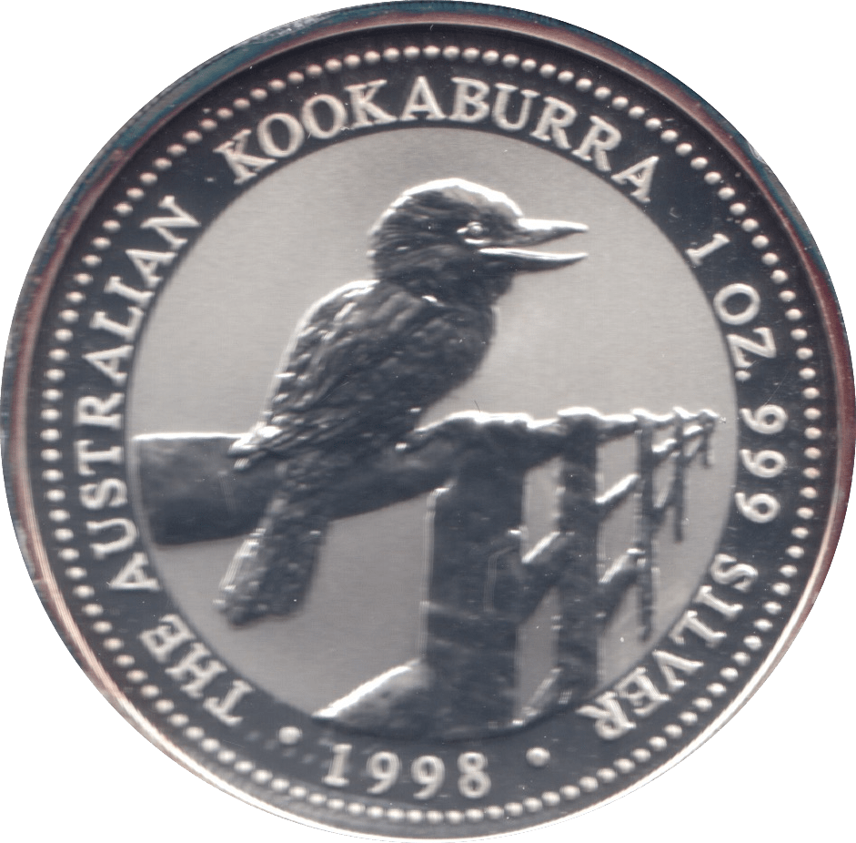 1998 ONE DOLLAR KOOKABURRA SILVER PROOF - SILVER WORLD COINS - Cambridgeshire Coins