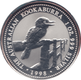 1998 ONE DOLLAR KOOKABURRA SILVER PROOF - SILVER WORLD COINS - Cambridgeshire Coins