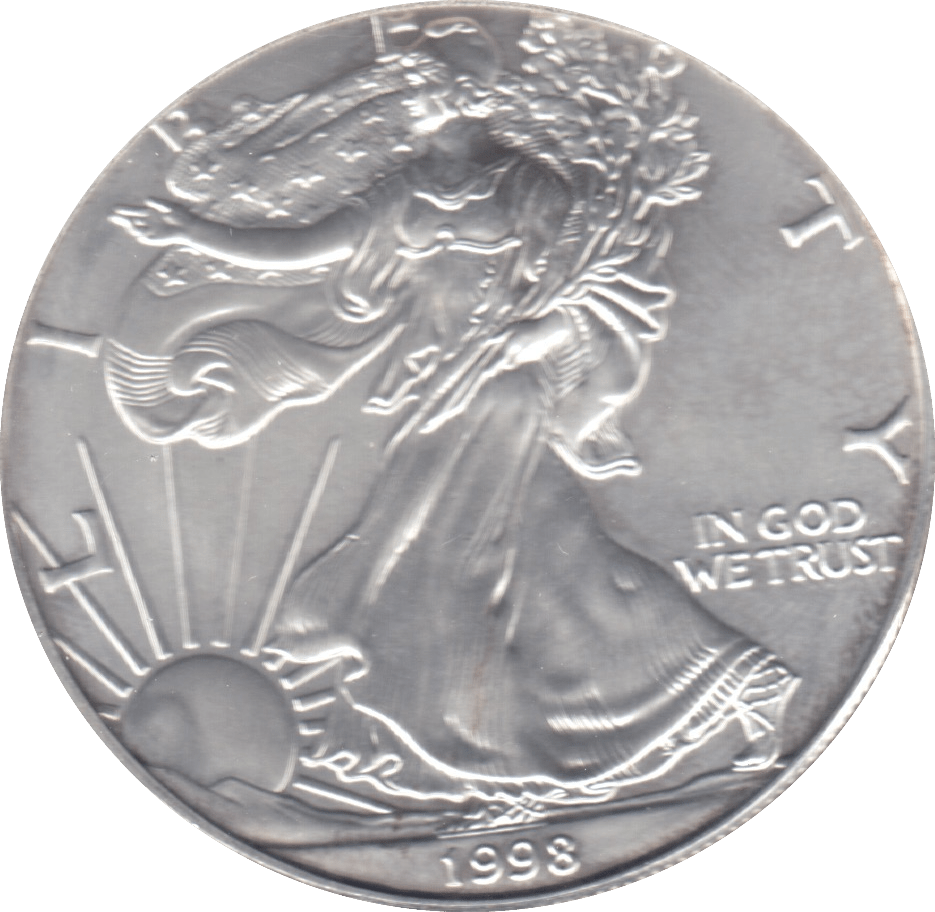 1998 ONE DOLLAR SILVER PROOF USA - SILVER WORLD COINS - Cambridgeshire Coins